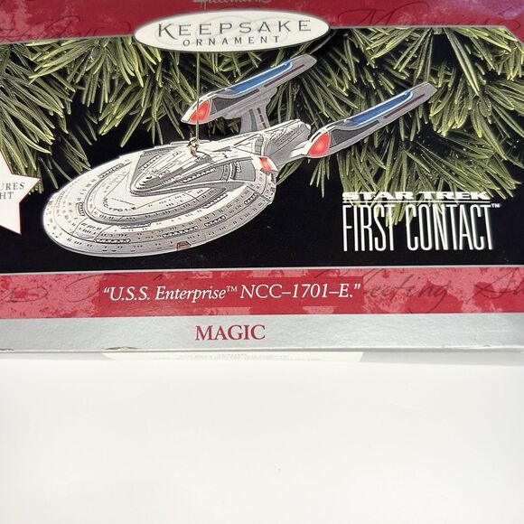 Hallmark Star Trek First Contact U.S.S. Enterprise NCC -1701-E 1998 Ornament - Picture 9 of 14
